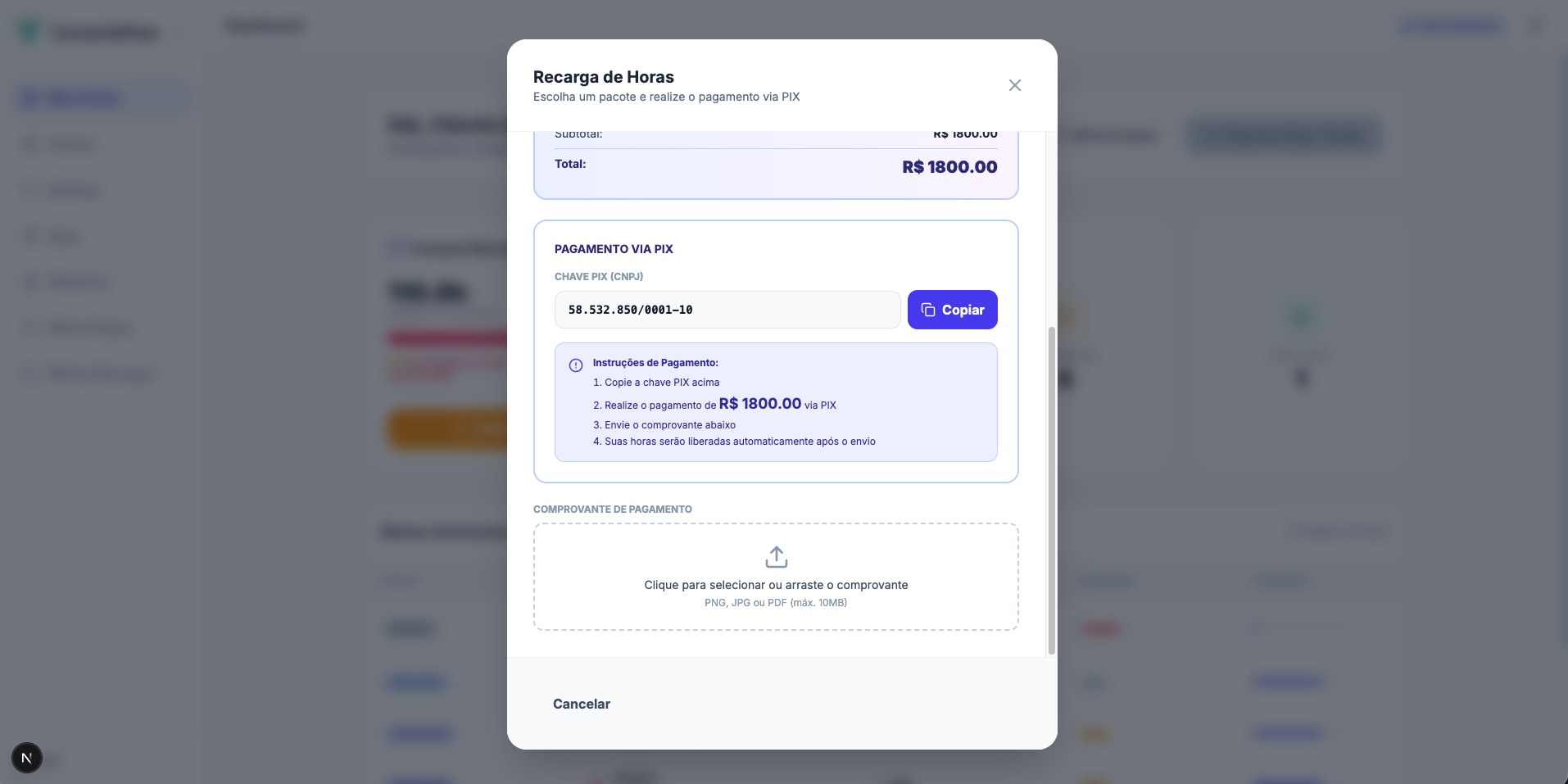 Screenshot 14 da plataforma ConverteFlow